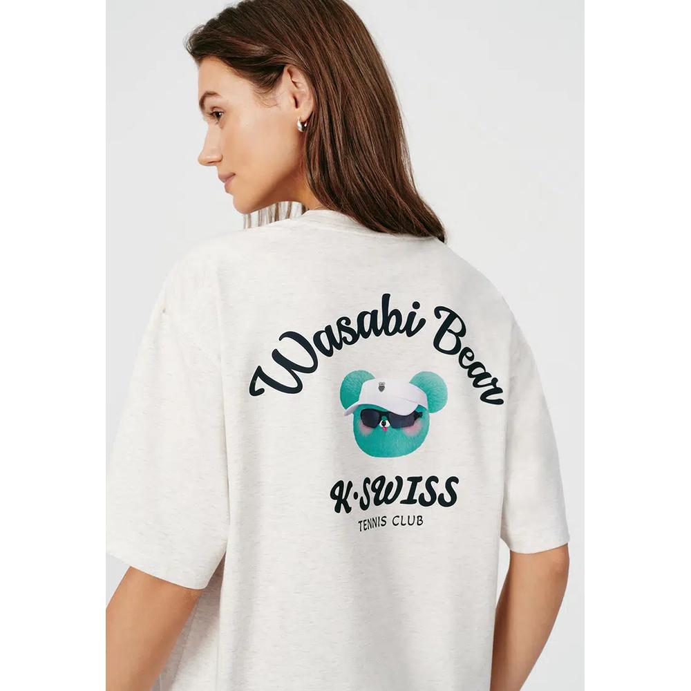 K-SWISS X WASABI BEAR УНИСЕКС СВОБОДНАЯ ФУТБОЛКА С ЛОГОТИПОМ 4