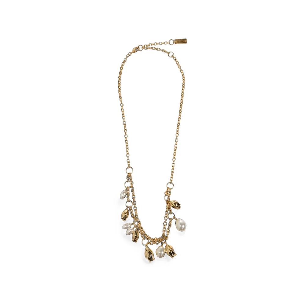 Tulip pearl-embellished necklace 1