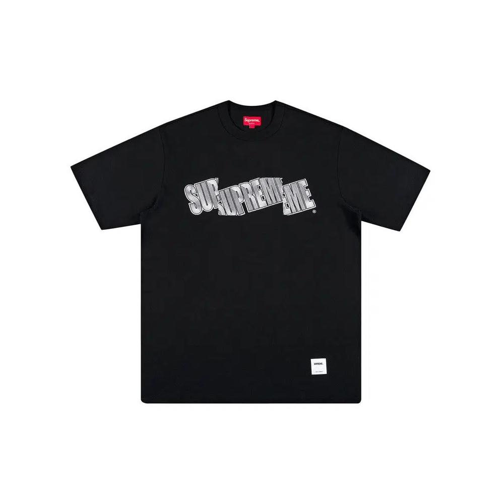 Футболки Supreme Cut Logo Short-Sleeve Top 'Черный' 1