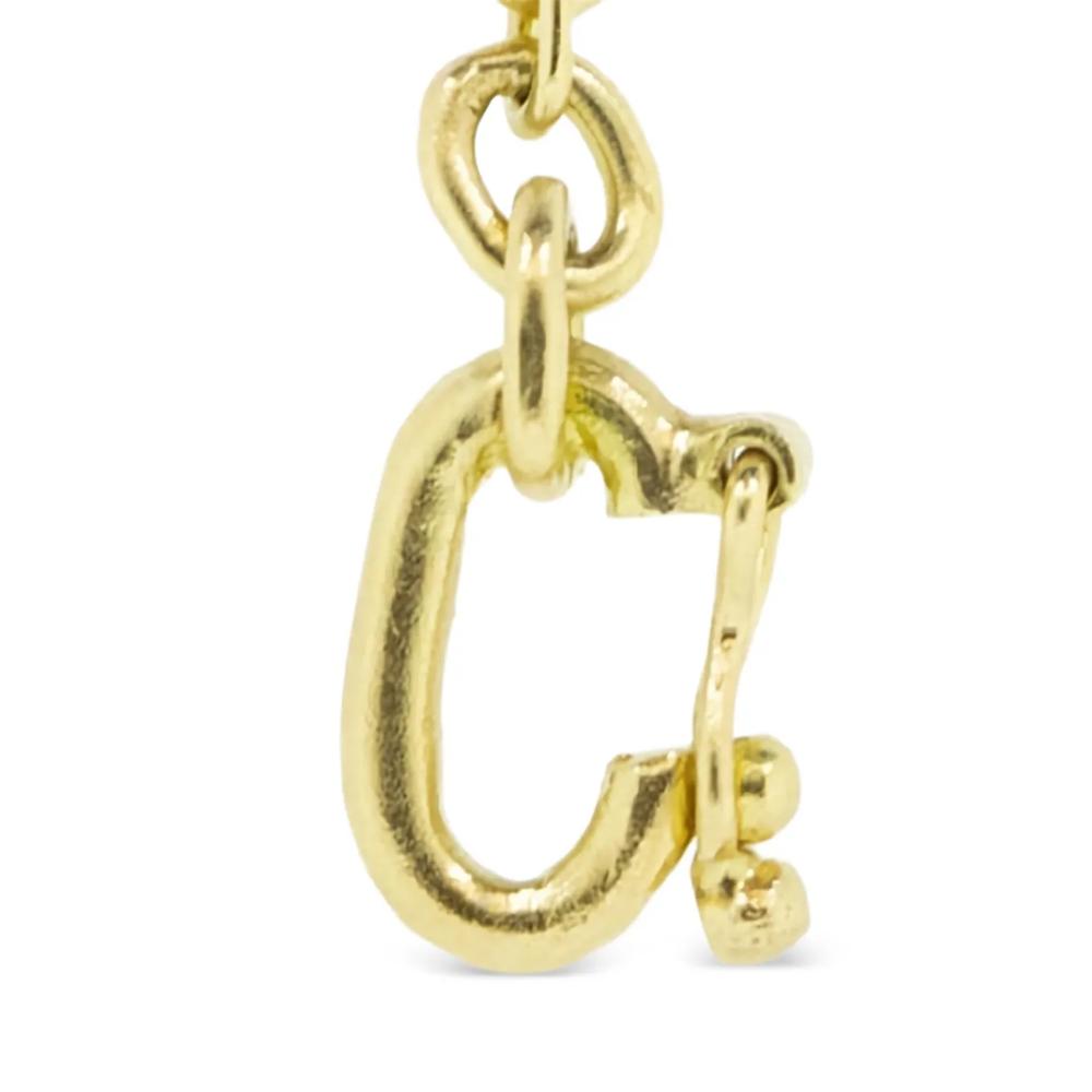 Цепочка на шею Letter C из желтого золота 2