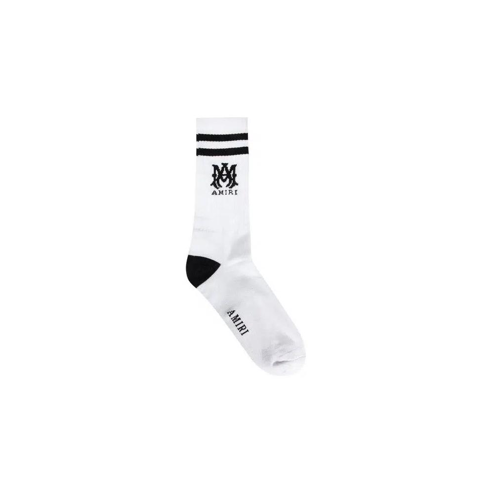 Носки и колготки Amiri MA Core Logo Socks 'White/Black' 1