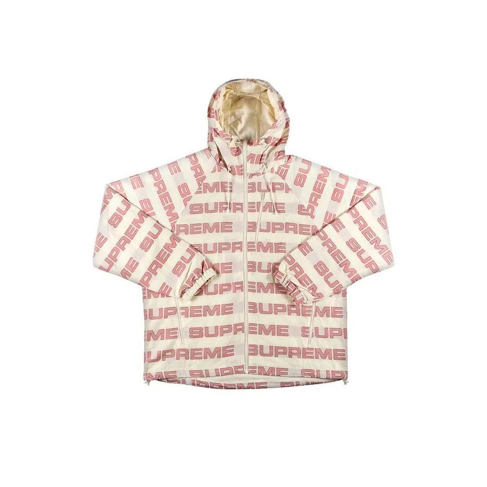 Куртки Supreme Logo Ripstop Hooded Track Jacket 'Natural' 1