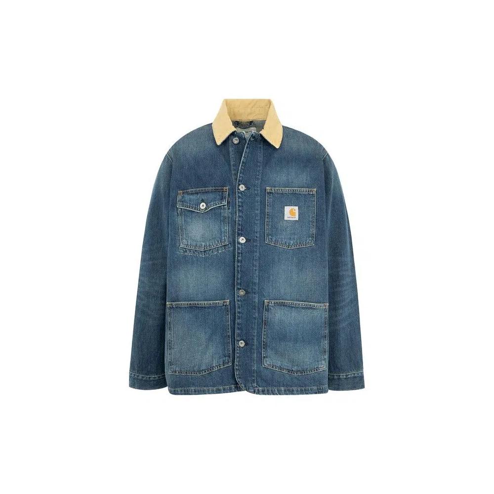 Куртка Carhartt WIP Warren Chore Coat 'Blue/Dusty Brown' 1