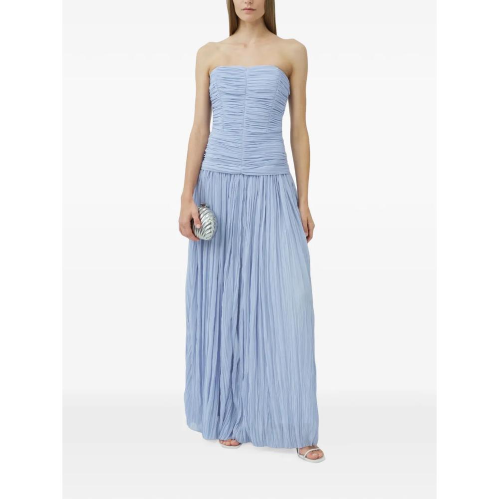 Danielle crinkle-jersey bustier maxi gown dress 2