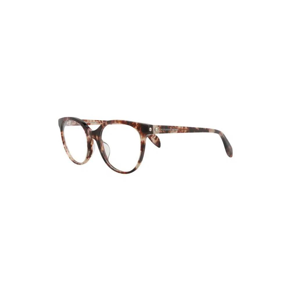 Очки Alexander McQueen Round-Frame Acetate Optical Frames 'Avana Transparent' 2