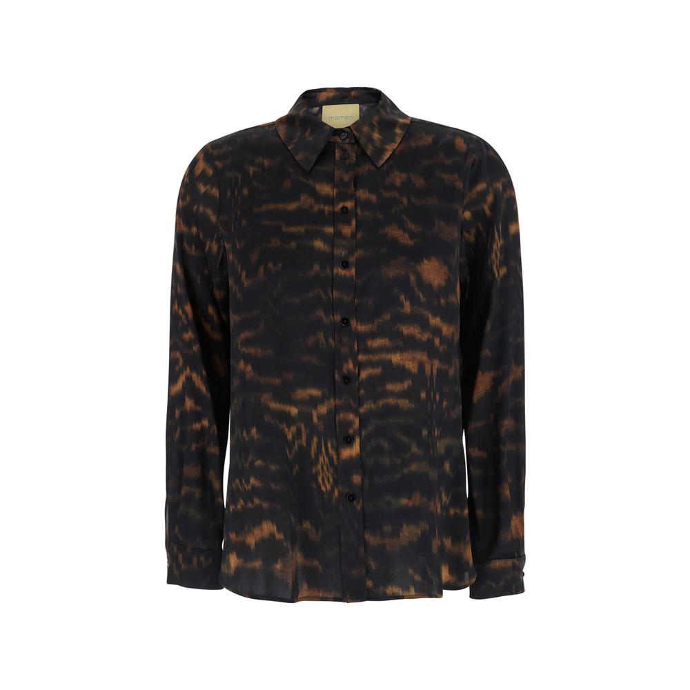 abstract-print silk-blend shirt 1