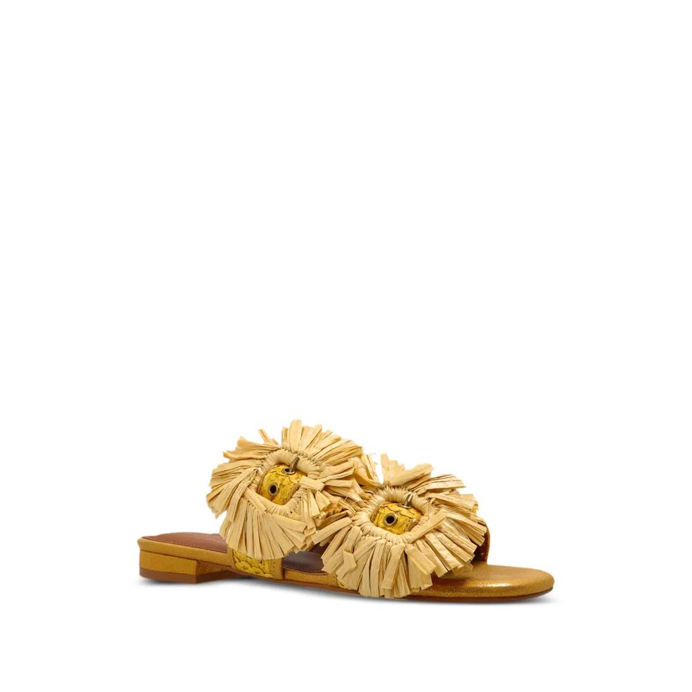 Сандалии Raffia Buckle 2