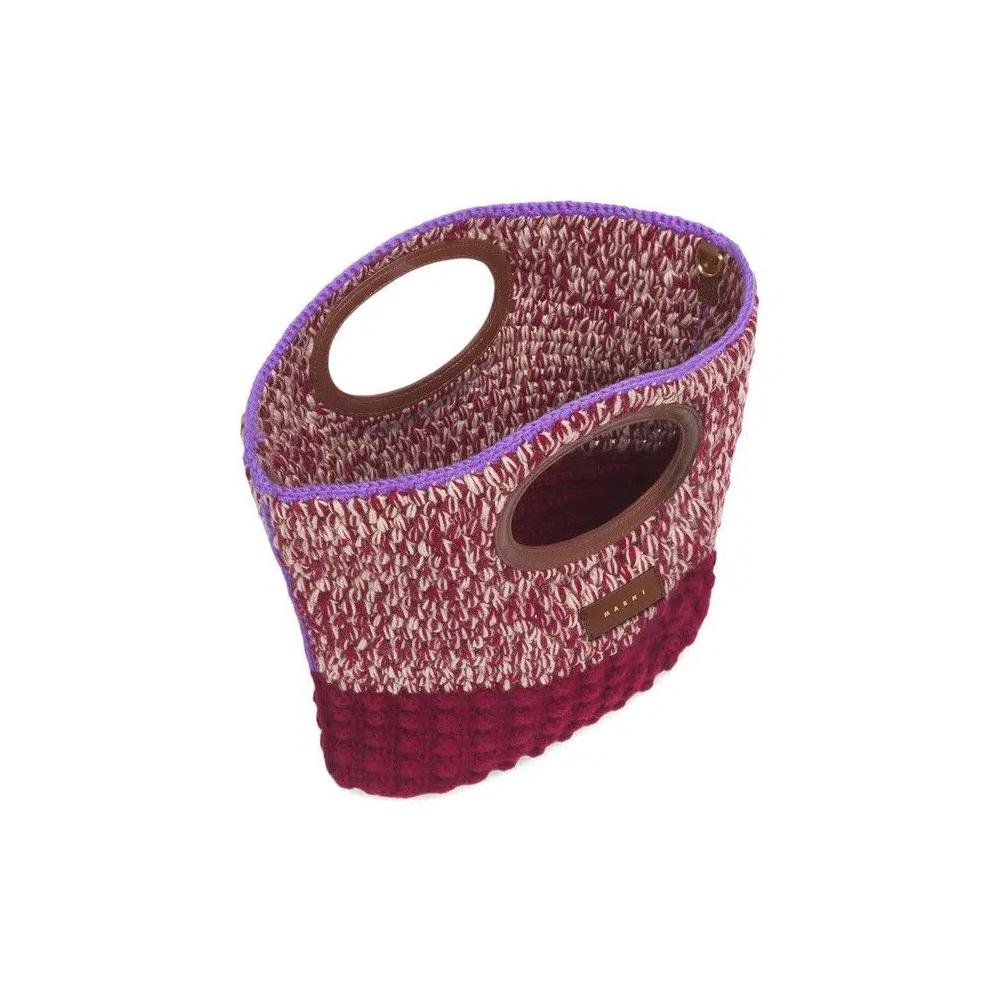 Клатчи Marni Knitted Clutch Handbag 'Wine/Peachskin' 3