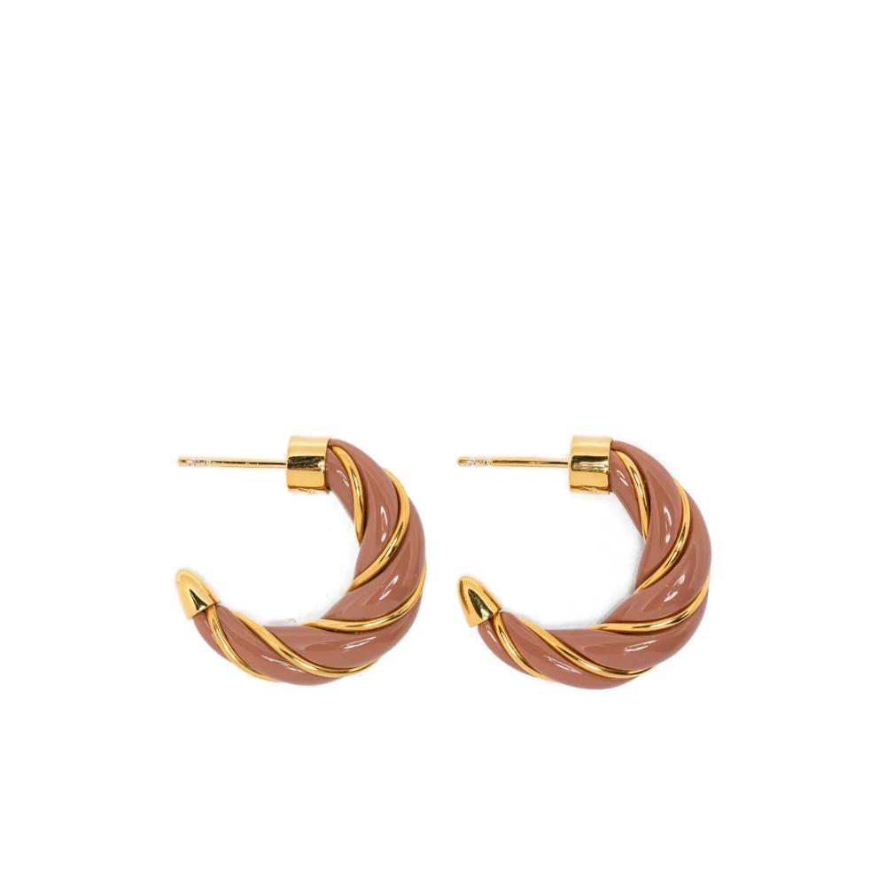 Diana twisted gold hoop earrings 1