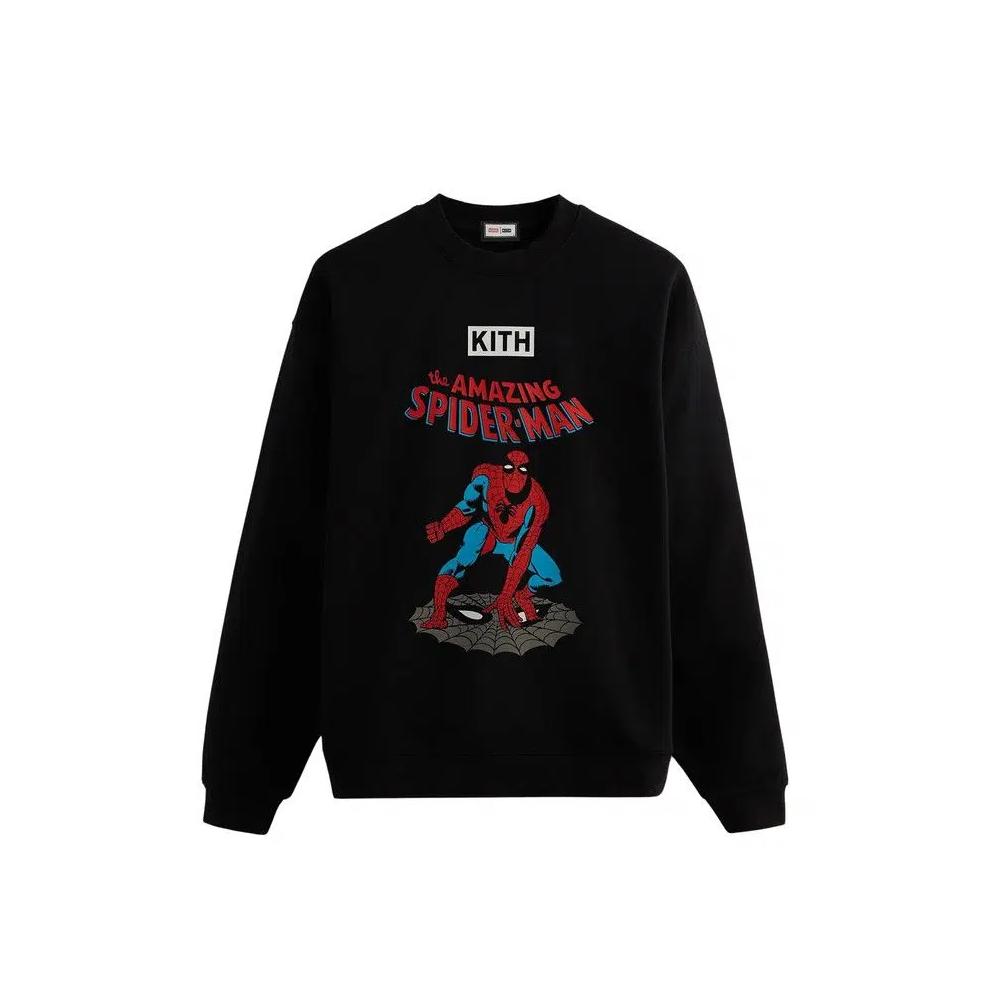Свитеры Kith For Spider-Man Allies Vintage Crewneck 'Black' 1