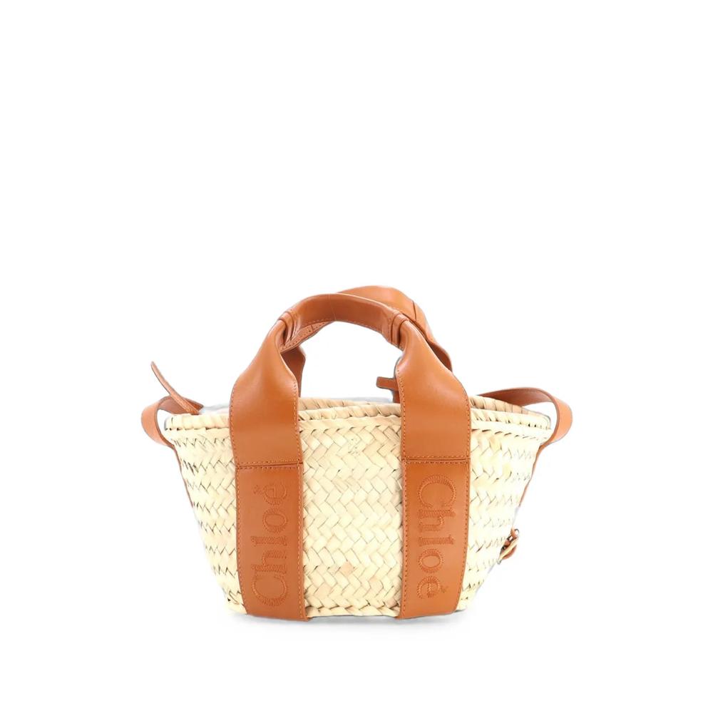 Маленькая сумка на плечо Sense Basket Tote Raffia with Leather 2