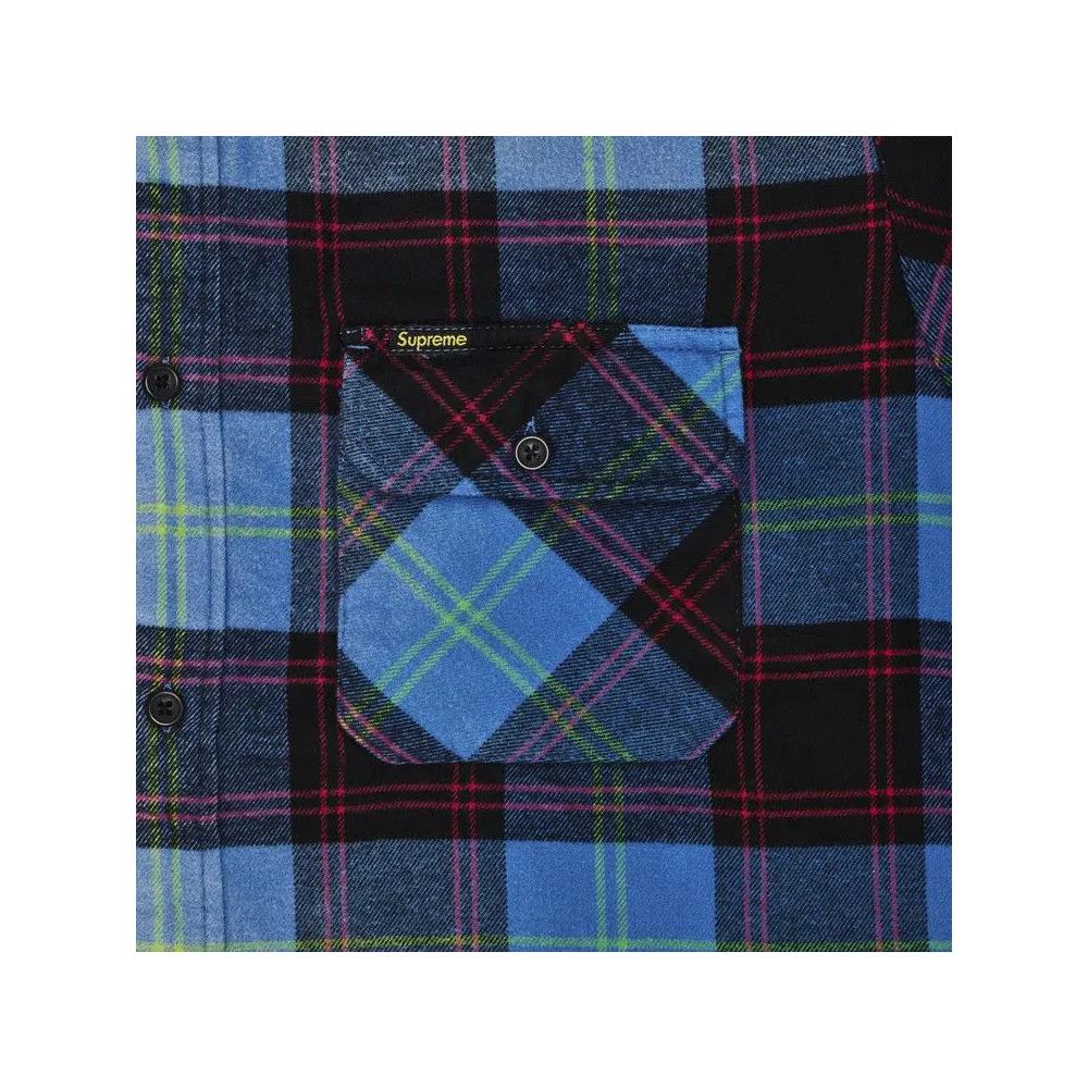 Фланелевые рубашки Supreme Quilted Plaid Shirt 'Blue' 3