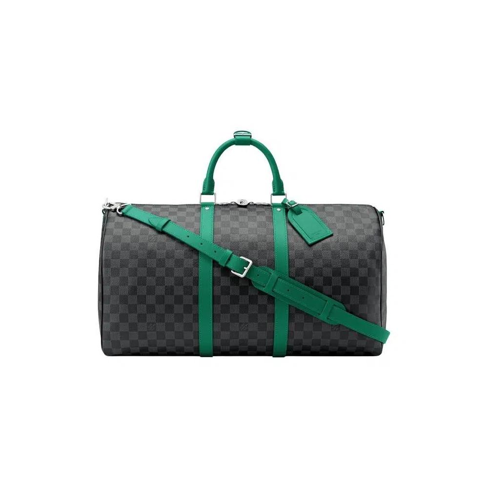 Сумки-дафлы Louis Vuitton Keepall Bandoulière 'Black Damier Graphite Canvas/Green' 1