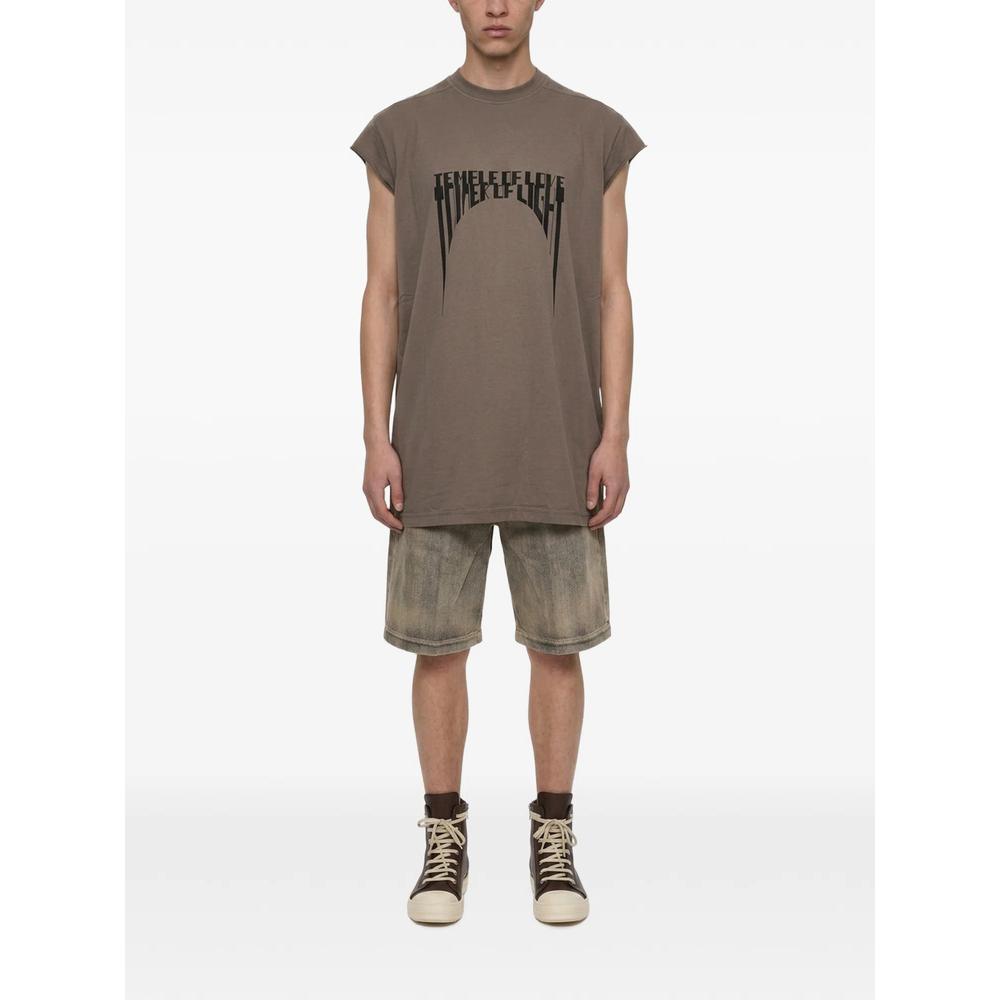 graphic-print cap-sleeve T-shirt 2