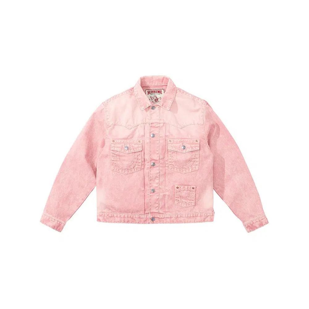 Джинсовые куртки Supreme x True Religion Denim Trucker Jacket 'Pink' 1