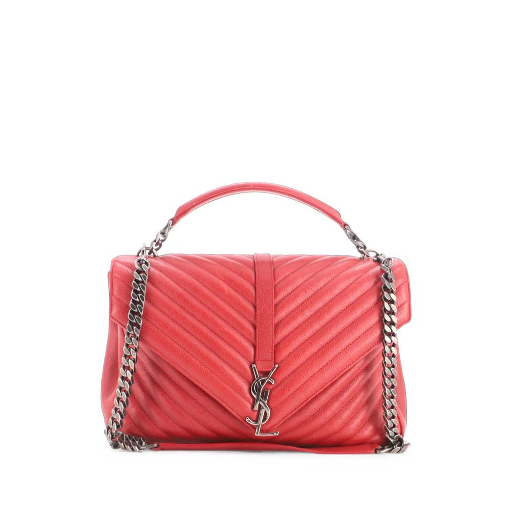 Classic Monogram College Bag Matelasse Chevron Leather Large shoulder bag 1