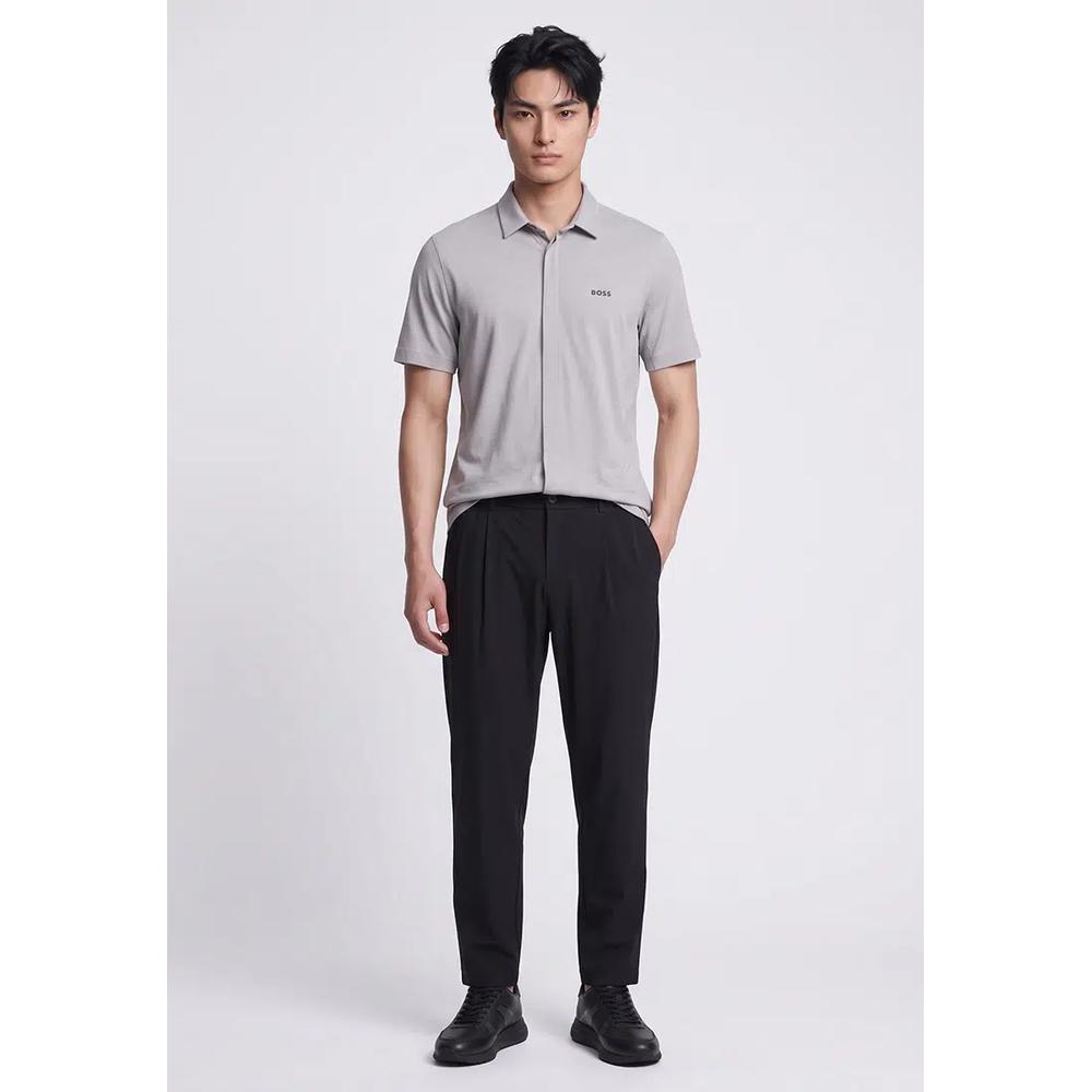 Хлопковая рубашка regular fit из пике - BOSS Green 4