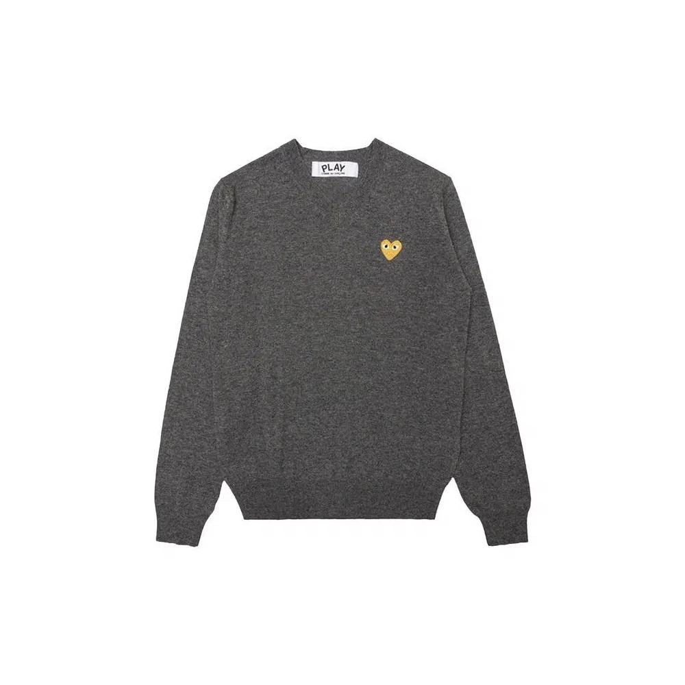 Свитера Comme des Garçons PLAY Gold Heart Sweater 'Серый' 1