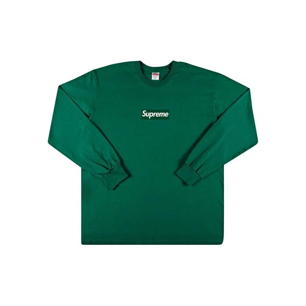 Футболки Supreme Box Logo Long-Sleeve Tee 'Light Pine' 1