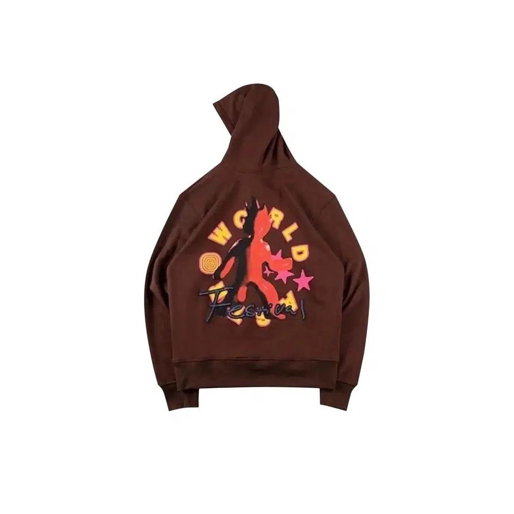 Худи Cactus Jack by Travis Scott Flame Guy Hoodie 'Brown' 2