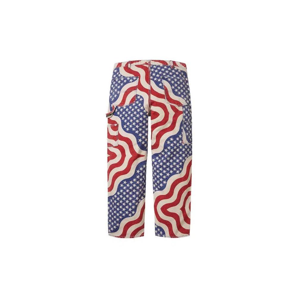 Штаны Supreme Flag Double Knee Painter Pant 'Multicolor' 2