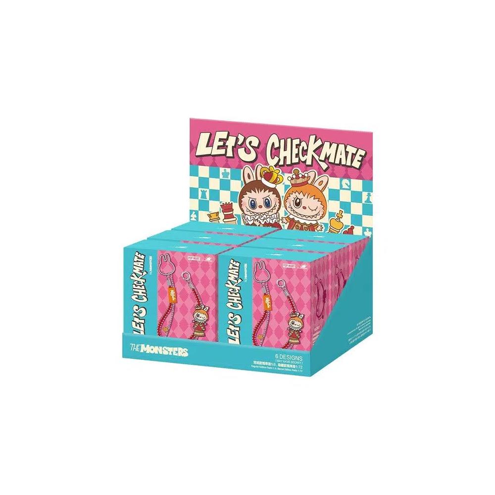 Брелоки и шнурки Pop Mart Labubu THE MONSTERS Let's Checkmate Series Pendant Sealed Case «Mystery» (6 слепых коробок) 1