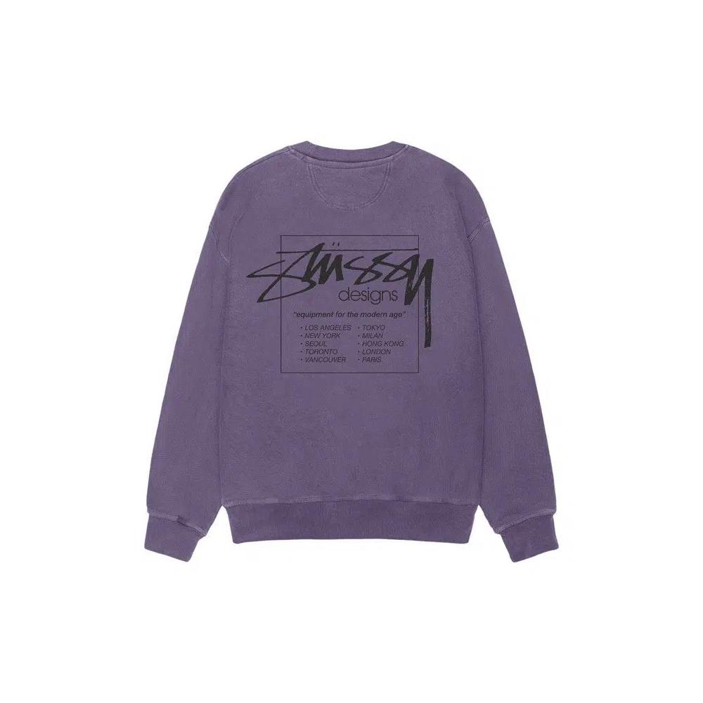 Топы Stussy Modern Age Crew Pigment Dyed 'Grape' 2