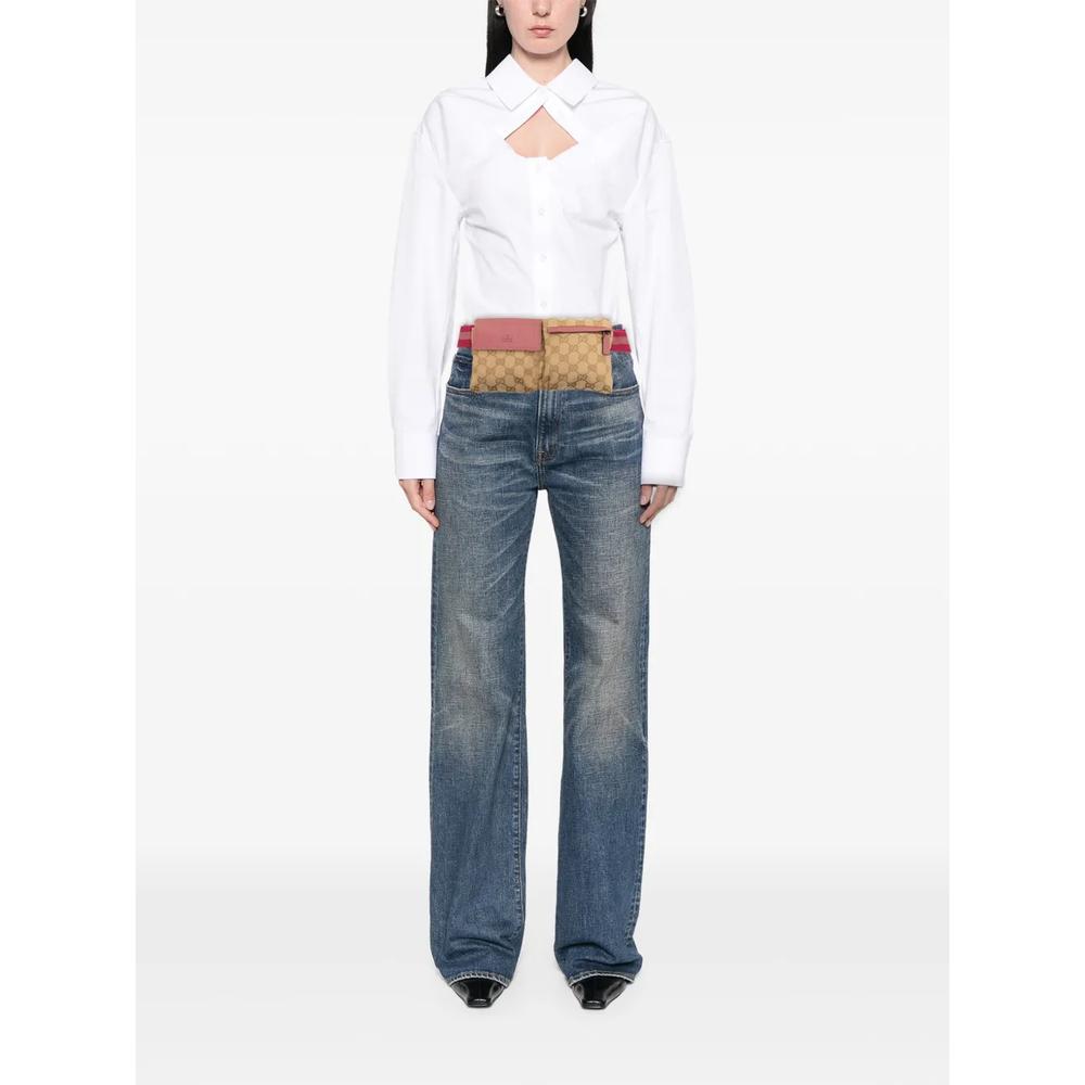 Поясная сумка Double Pocket из канваса с узором GG (2000-2015 годы) 2
