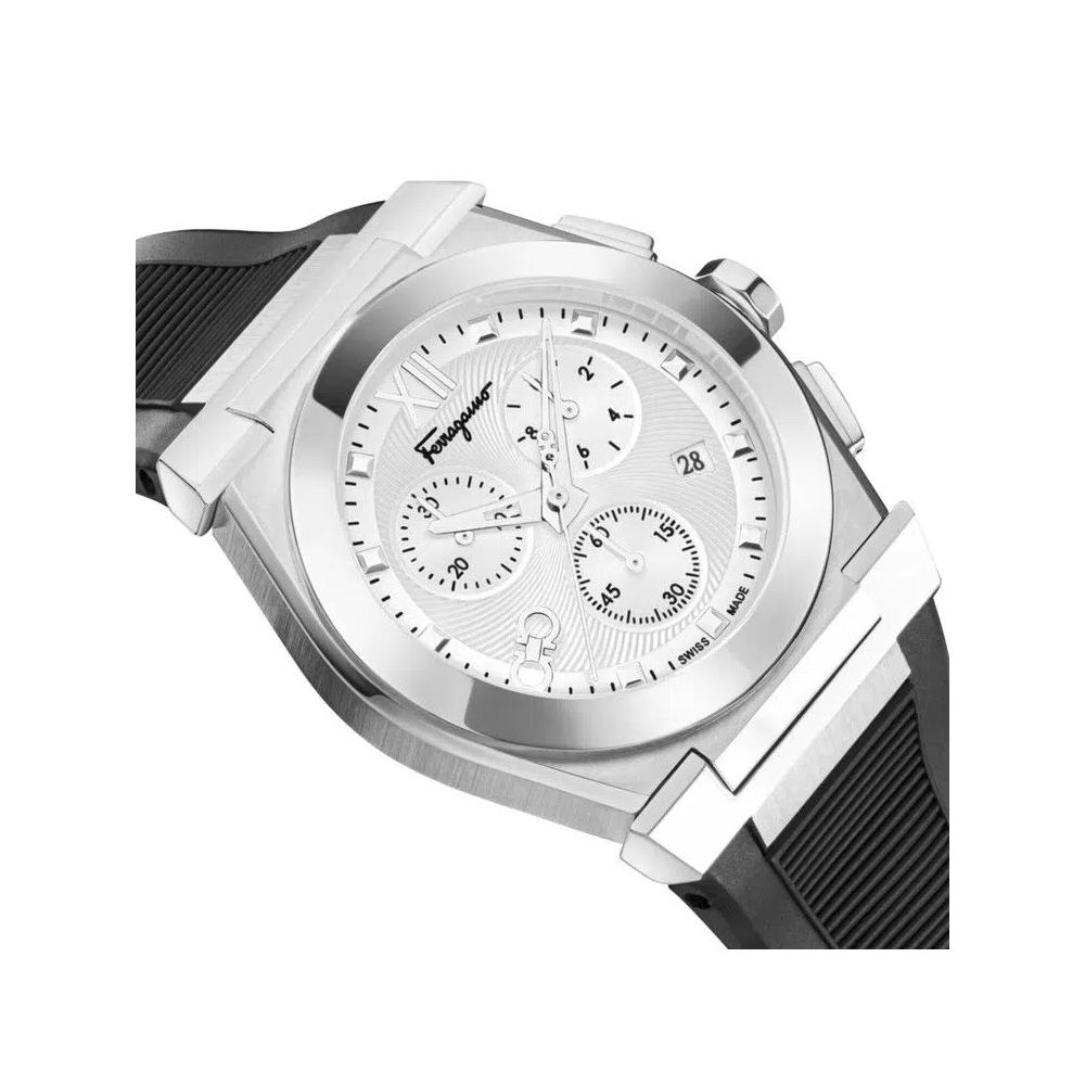 Часы Ferragamo Vega Chrono Silicone Watch 'Нержавеющая сталь' 4