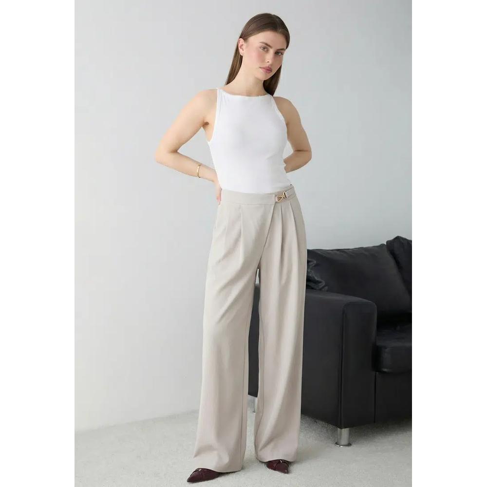 Широкие брюки из модала с отделкой камнем Twoss26Pl128 3
