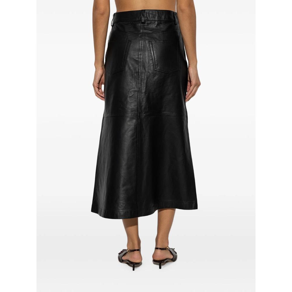 Solene leather midi skirt 4