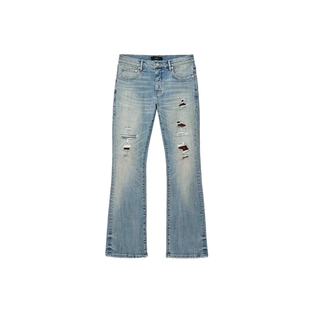 distressed patchwork jeans 2