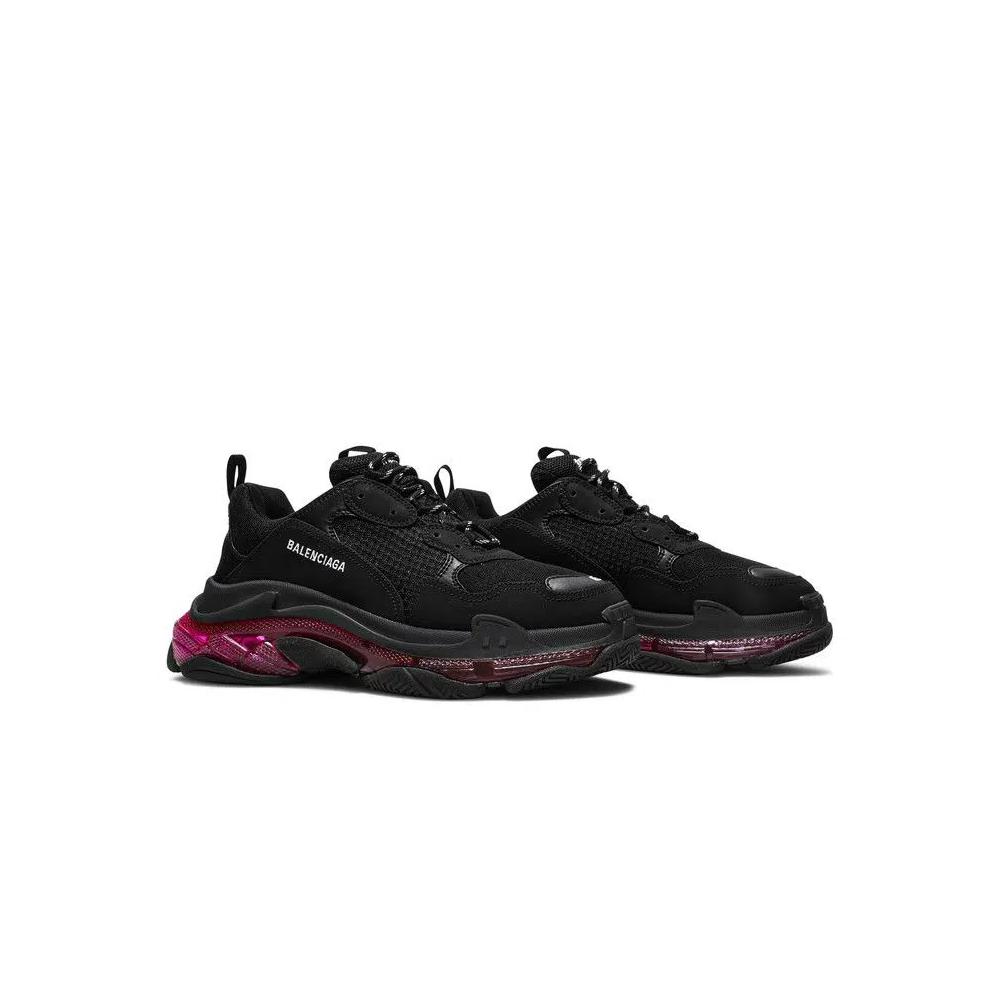 Кроссовки Balenciaga Triple S Sneaker «Clear Sole — Black Pink Neon» 8