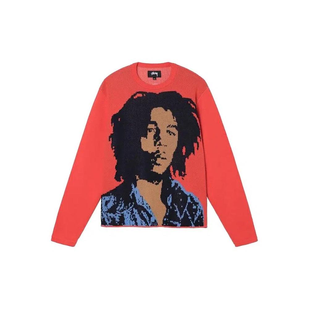 Свитеры Stussy Bob Marley Sweater 'Красный' 1