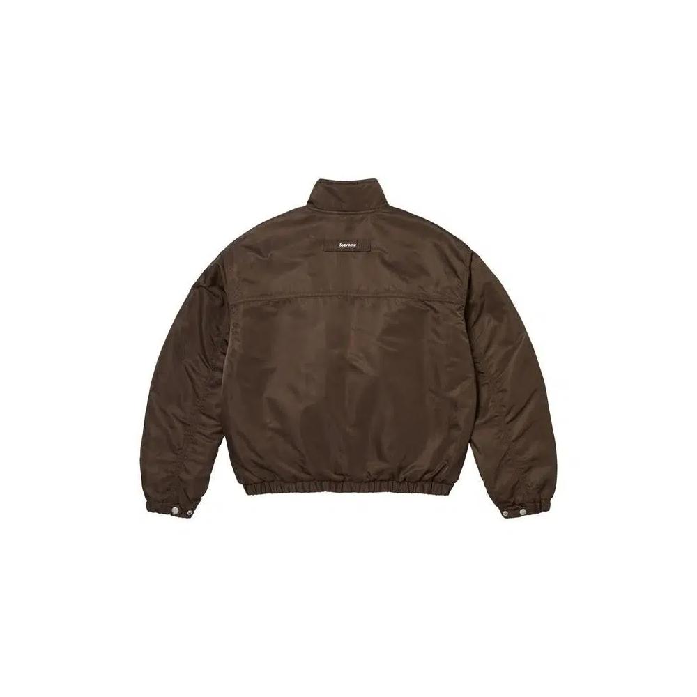 Куртки Supreme Stand Collar Lined Nylon Jacket 'Brown' 2