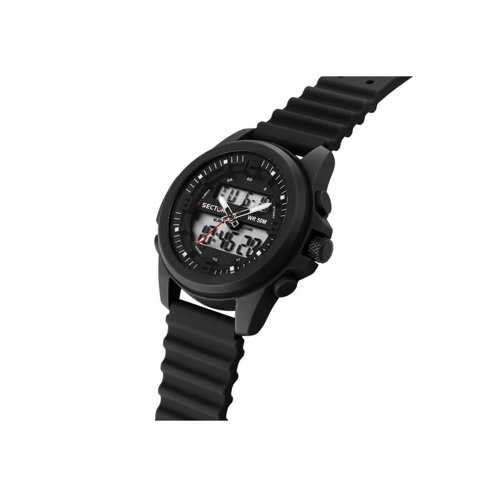 【2 года гарантии】 Sector EX-48 52mm Унисекс Черные цифровые часы R3251302001 3