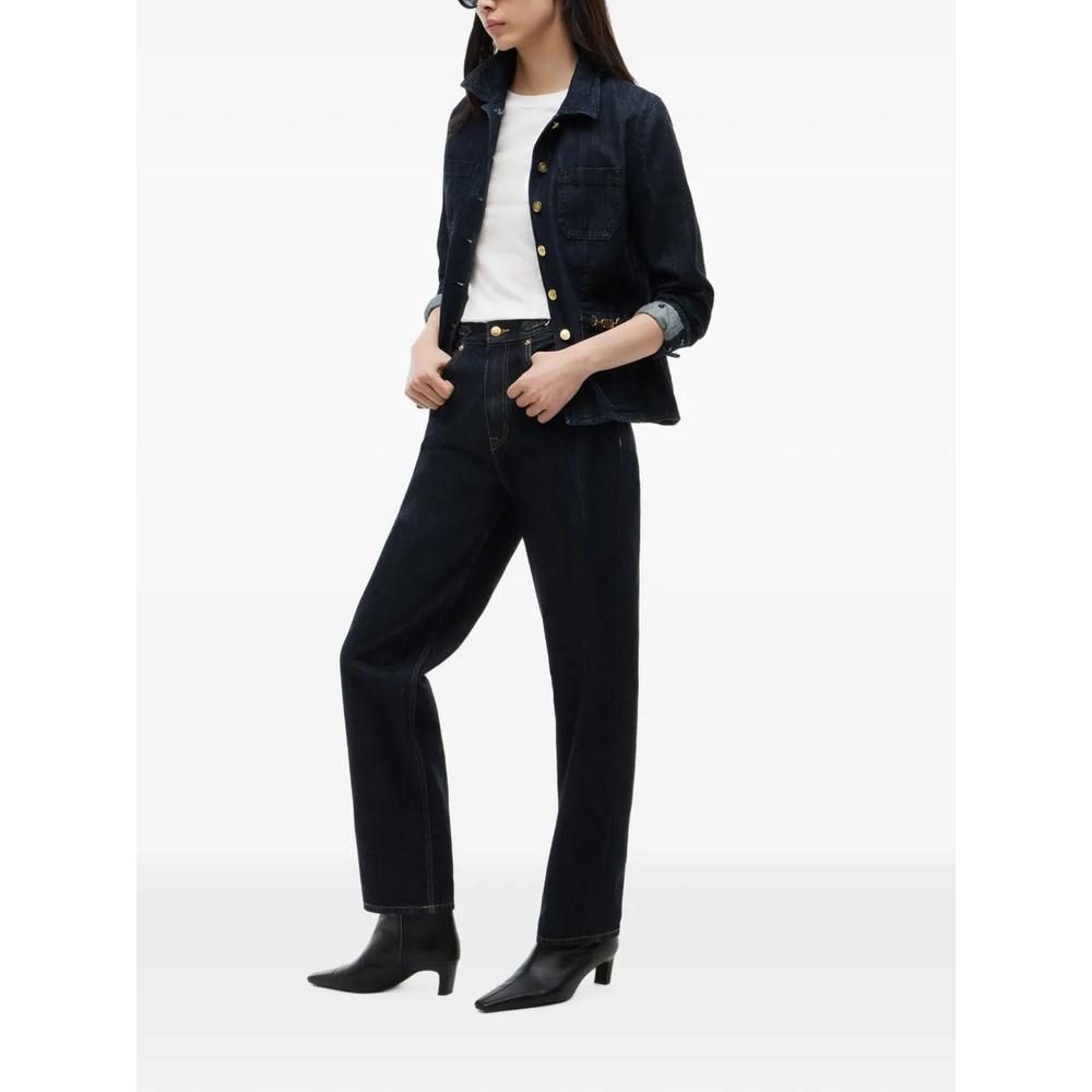 Jackie logo-chain tapered-leg jeans 2