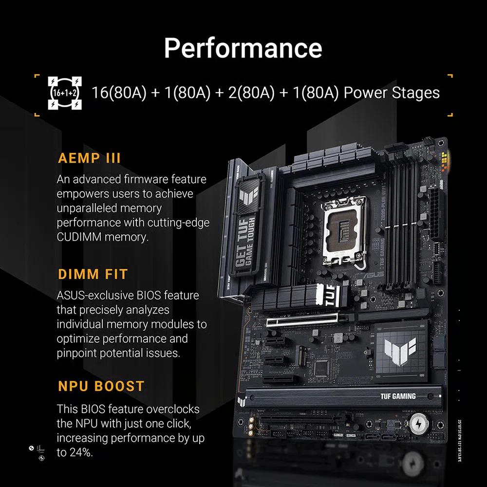 ASUS TUF GAMING Z890-PLUS WIFI ATX материнская плата (DDR5) 3