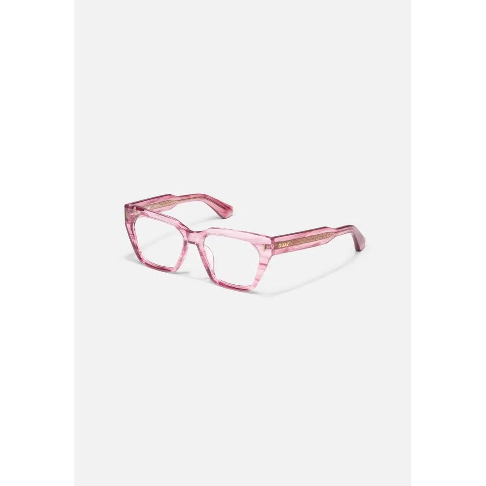 QUAY Tres Chic Оптические Очки - Розовый Деми 3