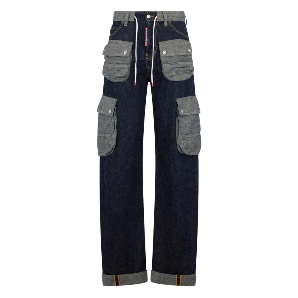 Джинсы dark wight wash loose twist 1