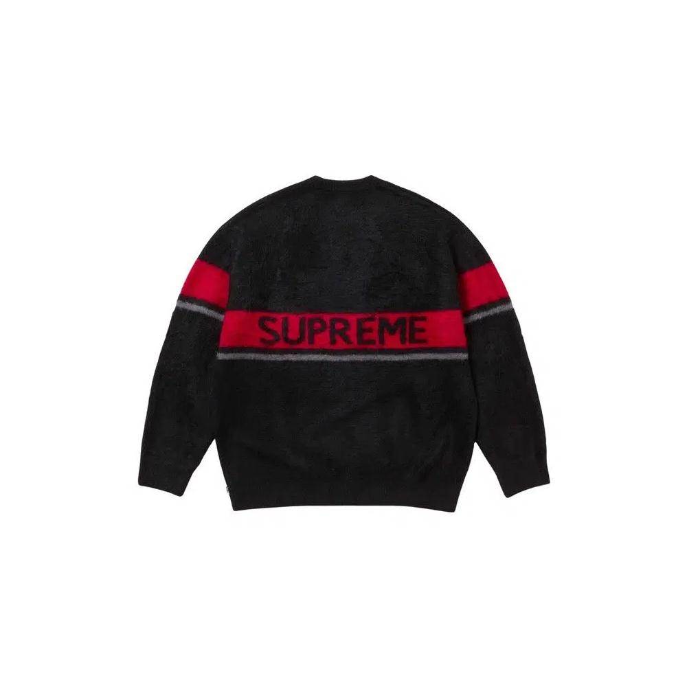 Свитеры Supreme Brushed Stripe Sweater 'Black' 2