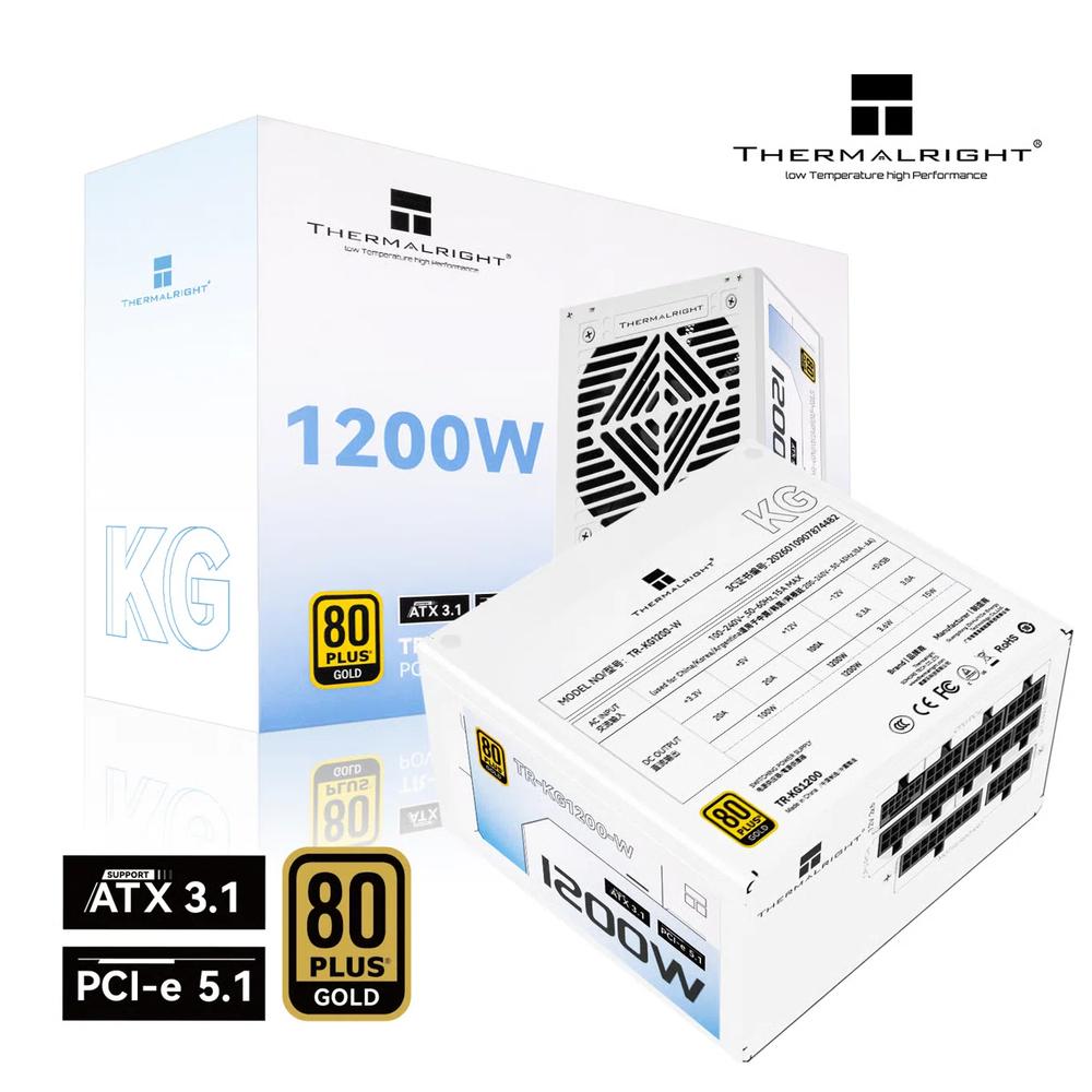 ThermalRight KG-1200-W 1200W 80Plus Gold золотой полностью модульный блок питания - белый 1
