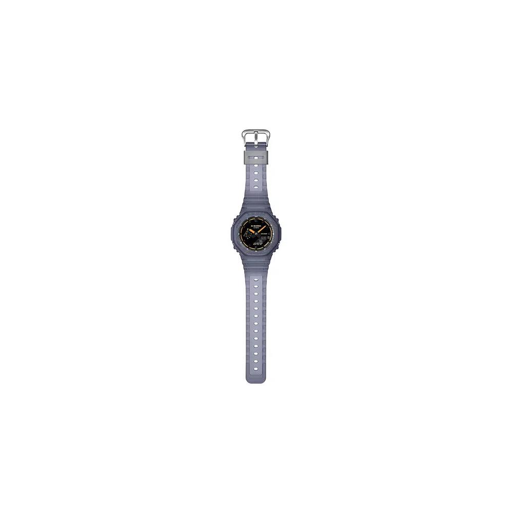 GA-2100K-2A Мужские аналогово-цифровые часы, синий ремешок из смолы 3