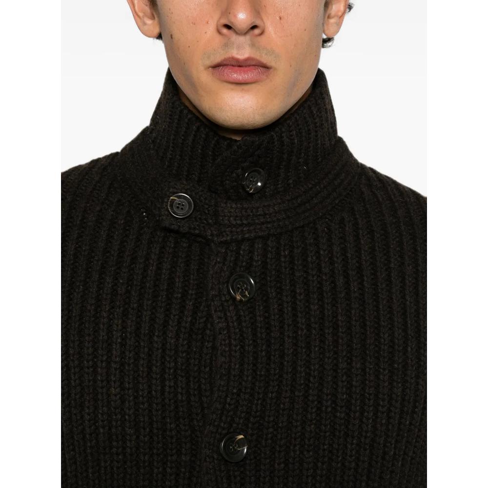 ribbed-knit button-up cardigan 5
