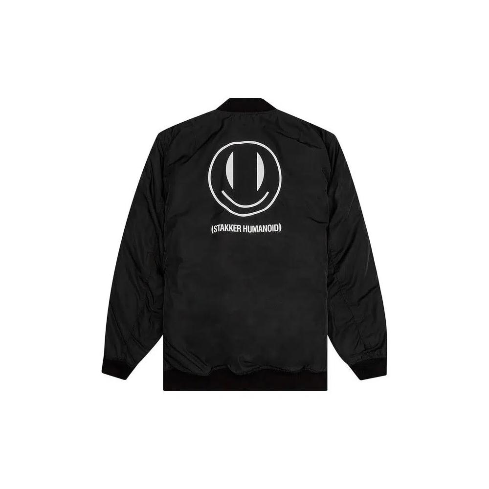 Бомберы Raf Simons x Smiley Print and Badge Bomber Jacket 'Черный' 2
