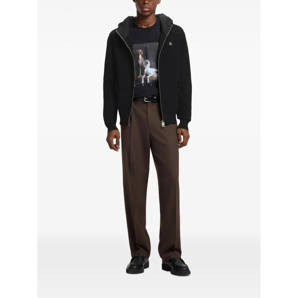 relaxed-fit hooded jacket with branded details 2