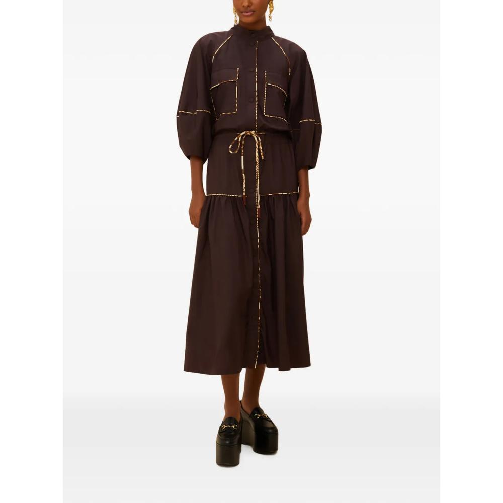 brown chemise midi dress 2