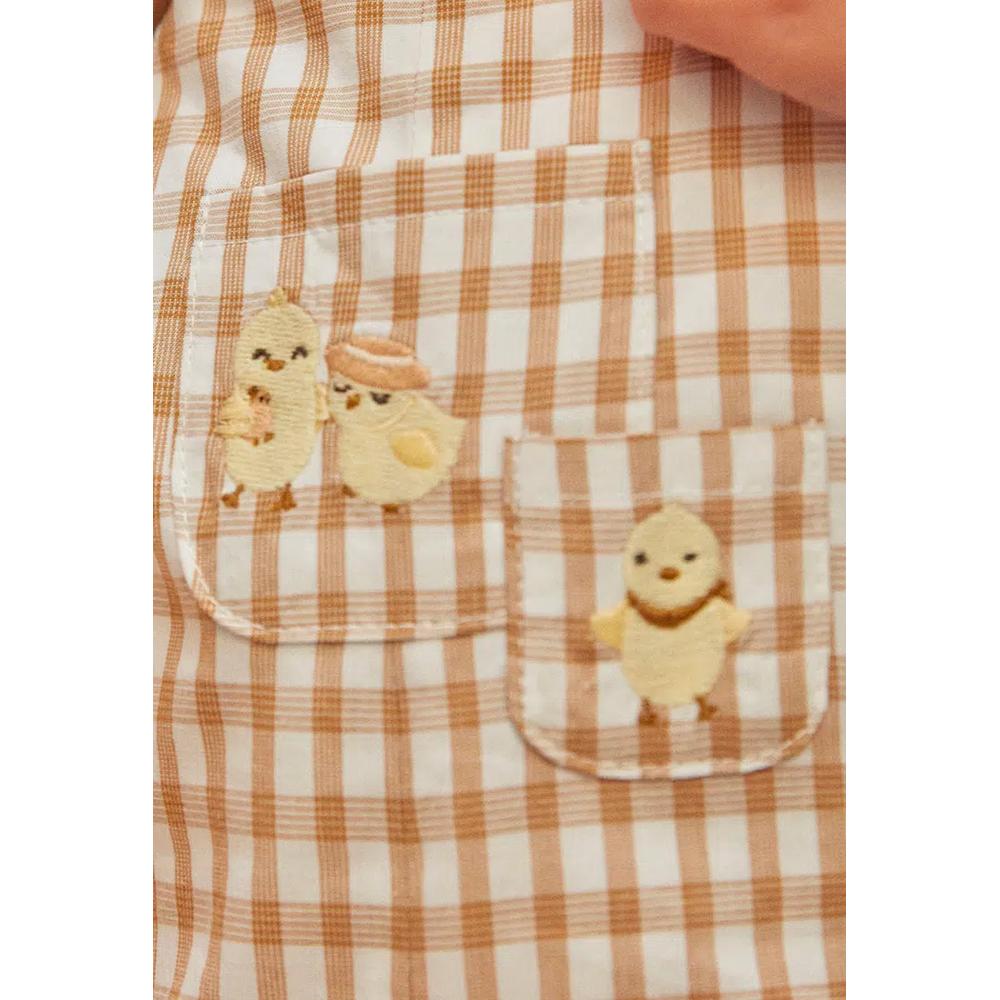 Короткий комбинезон в клетку 7
