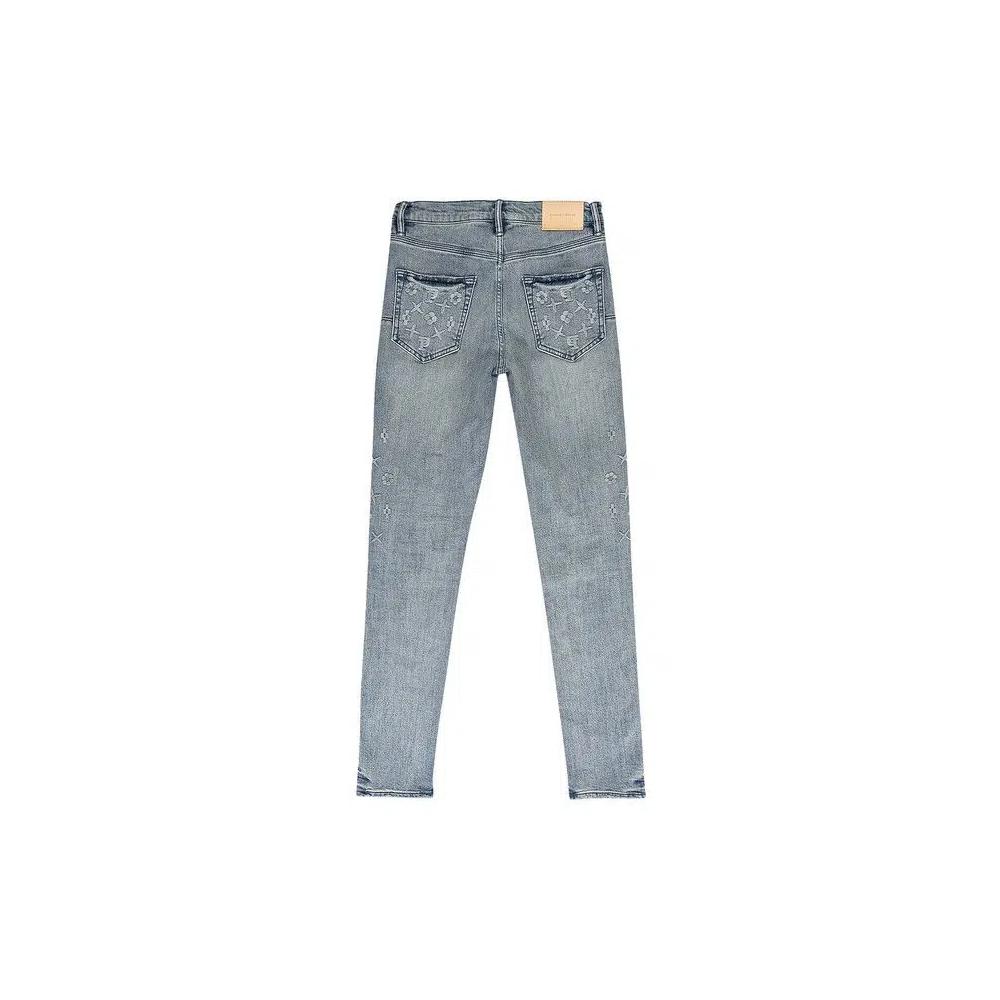 PURPLE BRAND Tuffetage Monogram Skinny Jeans 'Индиго' 2
