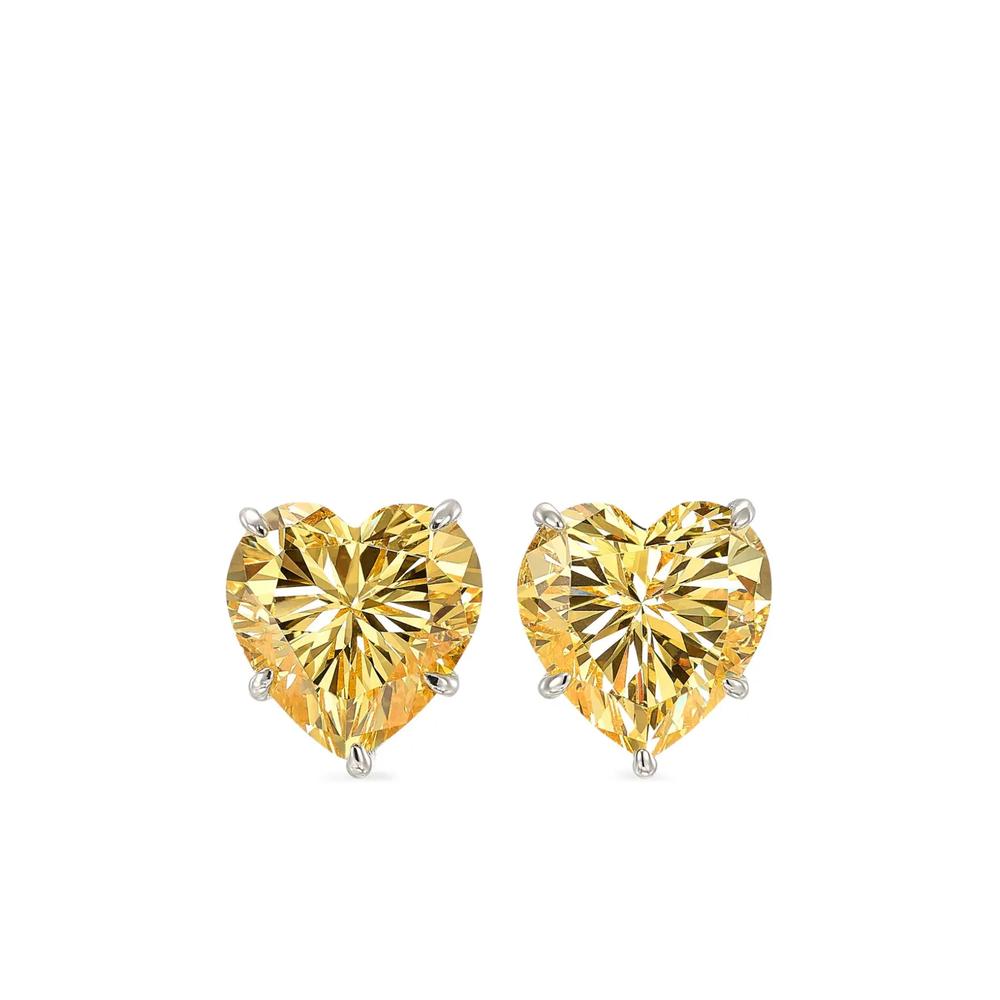 Серьги Heart из белого золота с бриллиантами 1